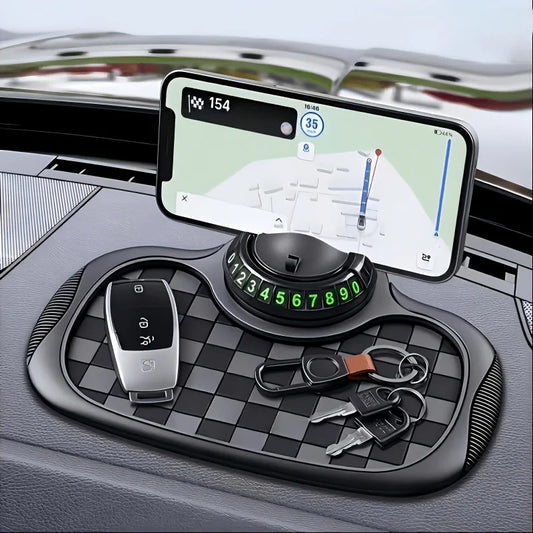 Lyzovique Car Dashboard Mat — Non-Slip Grip With Built-In Parking Number
